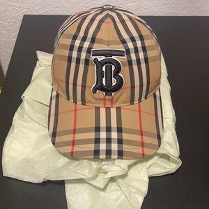 BURBERRY Icon Stripe Cotton Baseball Cap